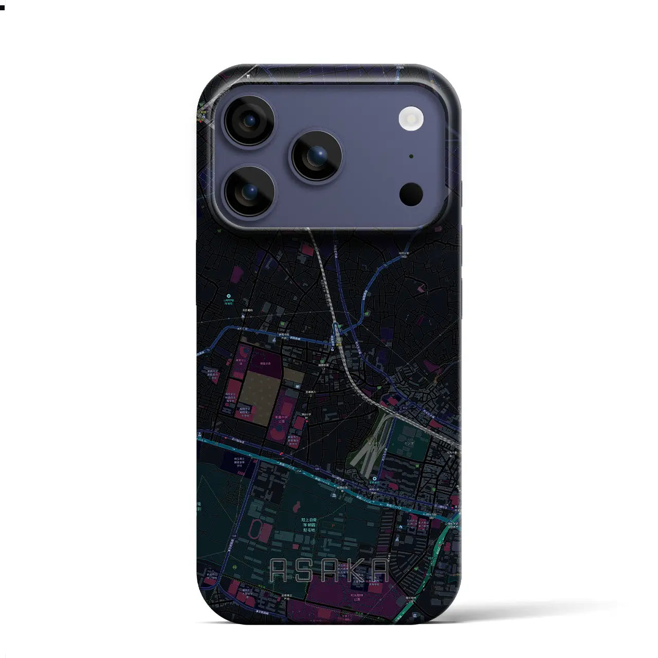 【朝霞（埼玉県）】地図柄iPhoneケース（バックカバータイプ）