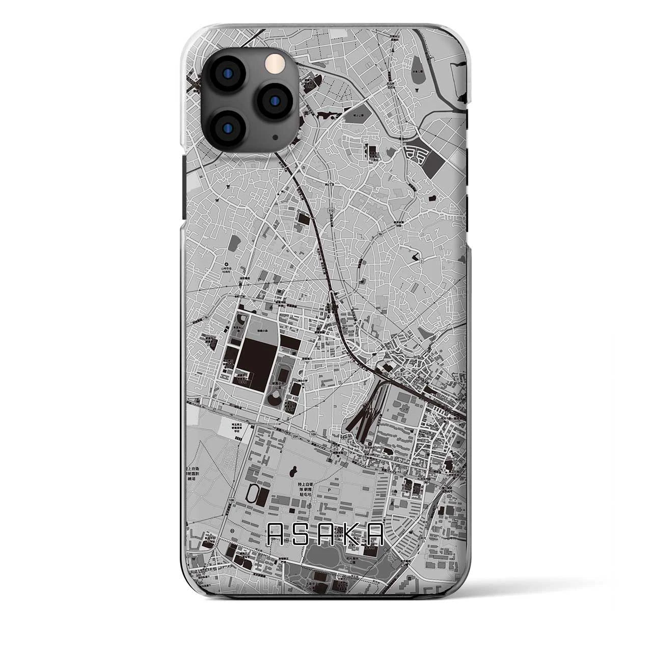 【朝霞（埼玉県）】地図柄iPhoneケース（クリアタイプ）
