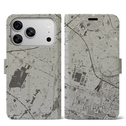 【朝霞（埼玉県）】地図柄iPhoneケース（手帳タイプ）