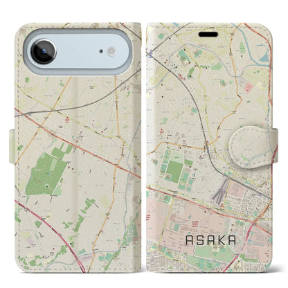 【朝霞（埼玉県）】地図柄iPhoneケース（手帳タイプ）