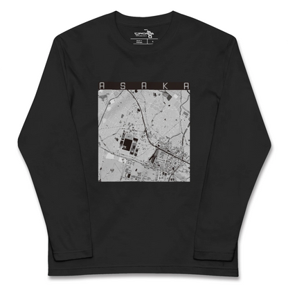 【朝霞（埼玉県）】地図柄ロングスリーブTシャツ
