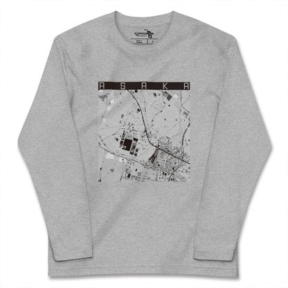 【朝霞（埼玉県）】地図柄ロングスリーブTシャツ