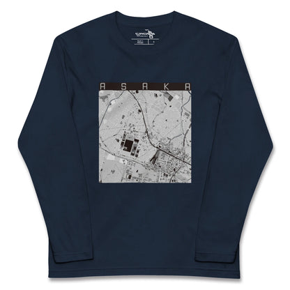 【朝霞（埼玉県）】地図柄ロングスリーブTシャツ
