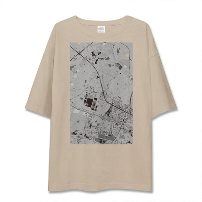 【朝霞（埼玉県）】地図柄ビッグシルエットTシャツ