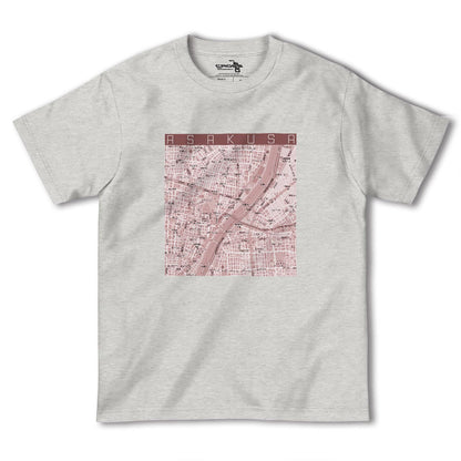 【浅草カラー】地図柄ヘビーウェイトTシャツ