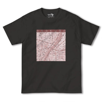 【浅草カラー】地図柄ヘビーウェイトTシャツ