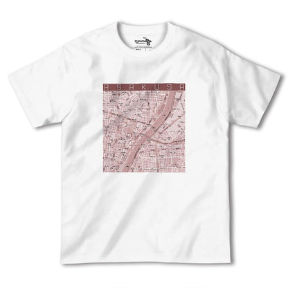 【浅草カラー】地図柄ヘビーウェイトTシャツ