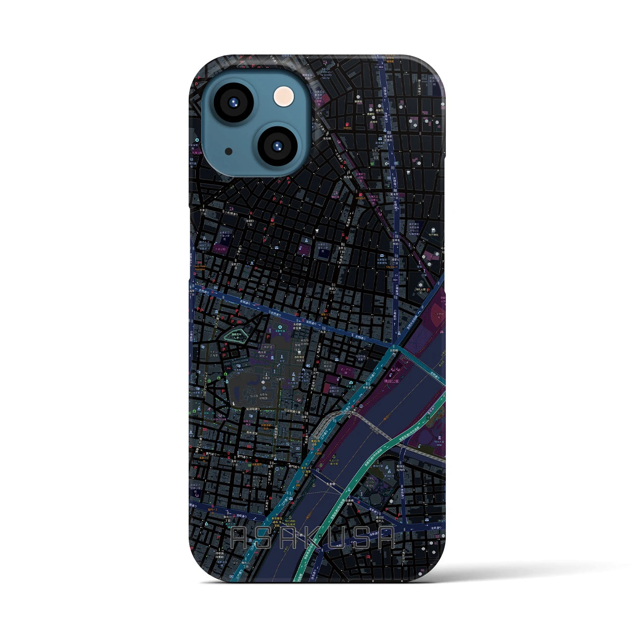 【浅草2（東京都）】地図柄iPhoneケース（バックカバータイプ）