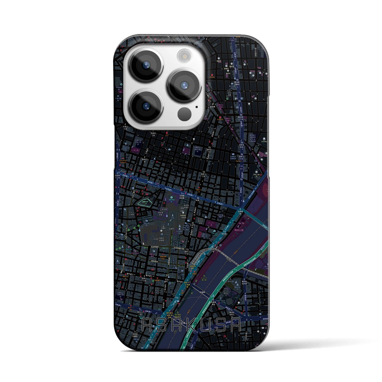 【浅草2（東京都）】地図柄iPhoneケース（バックカバータイプ）