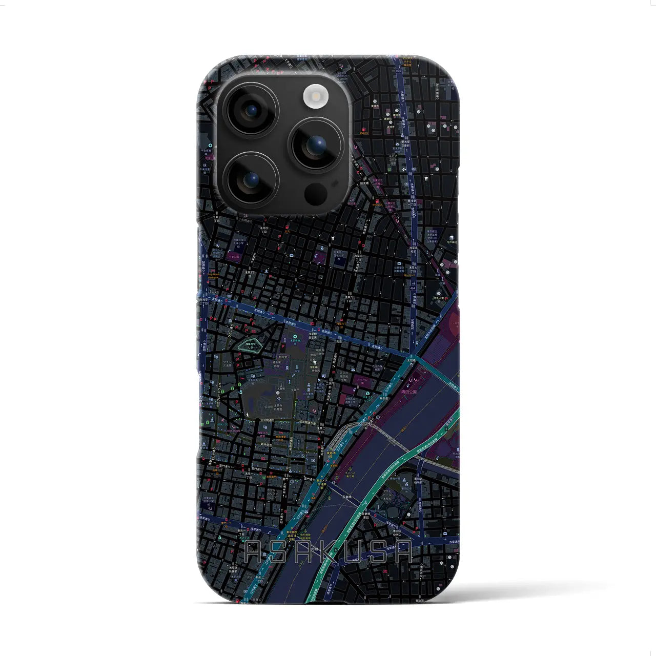 【浅草2（東京都）】地図柄iPhoneケース（バックカバータイプ）