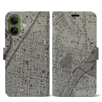 【浅草2（東京都）】地図柄iPhoneケース（手帳タイプ）