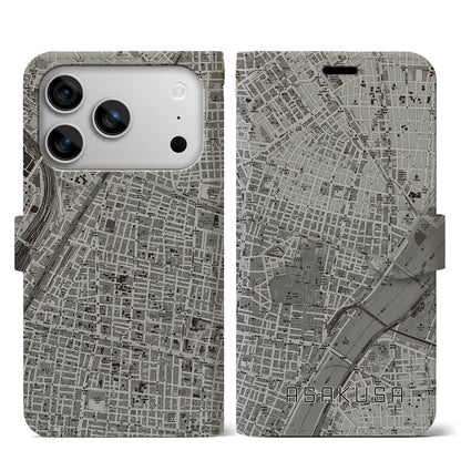 【浅草2（東京都）】地図柄iPhoneケース（手帳タイプ）