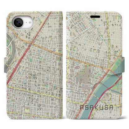 【浅草2（東京都）】地図柄iPhoneケース（手帳タイプ）