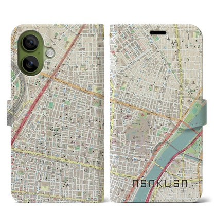 【浅草2（東京都）】地図柄iPhoneケース（手帳タイプ）