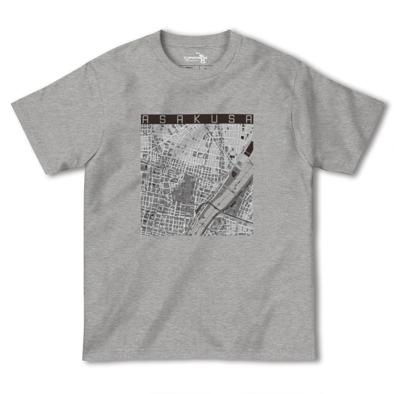 【浅草2（東京都）】地図柄ヘビーウェイトTシャツ