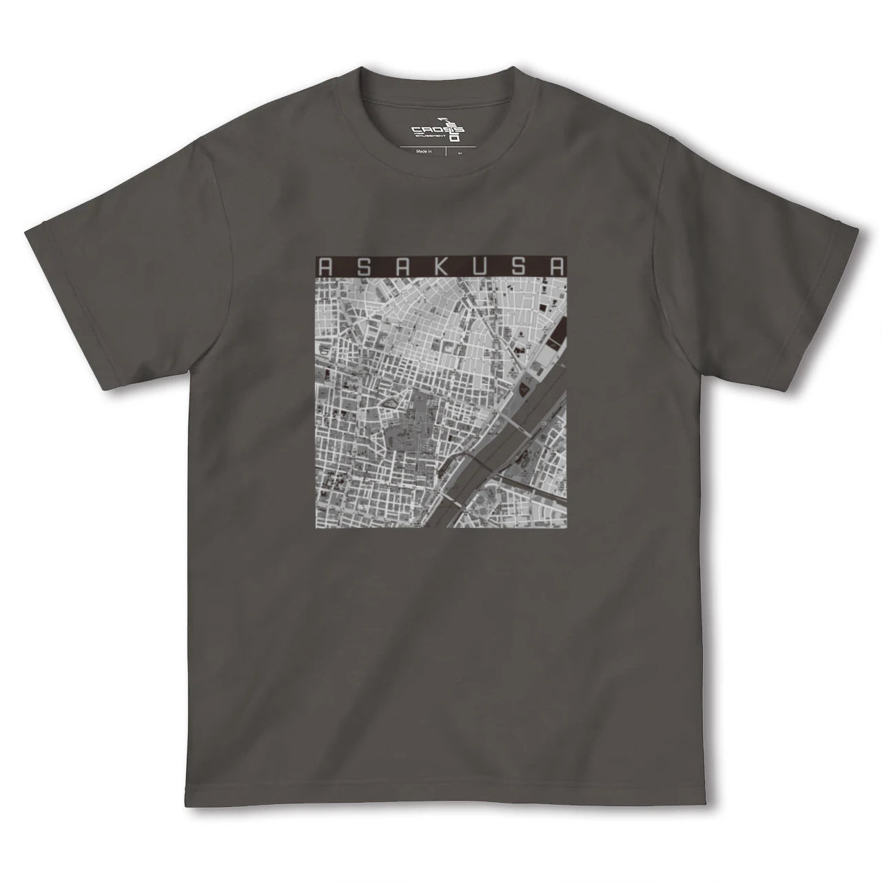 【浅草2（東京都）】地図柄ヘビーウェイトTシャツ