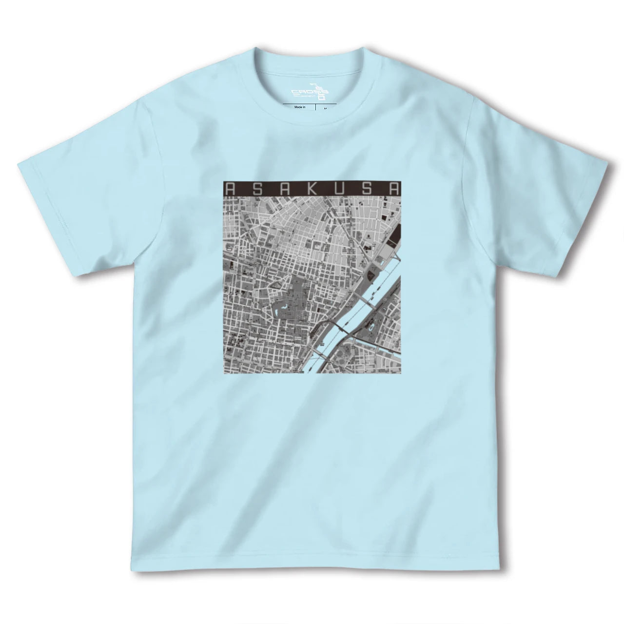 【浅草2（東京都）】地図柄ヘビーウェイトTシャツ