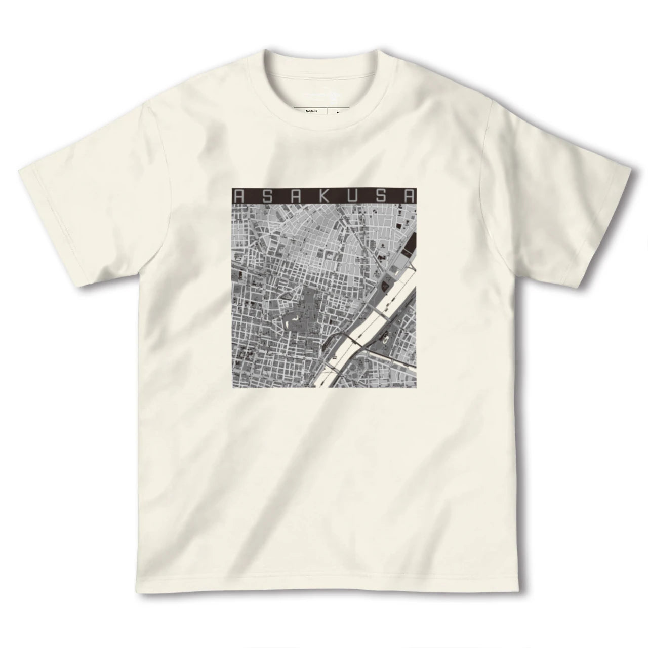 【浅草2（東京都）】地図柄ヘビーウェイトTシャツ