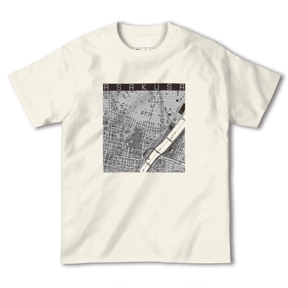 【浅草2（東京都）】地図柄ヘビーウェイトTシャツ