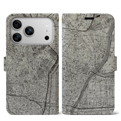 【浅草（東京都）】地図柄iPhoneケース（手帳タイプ）