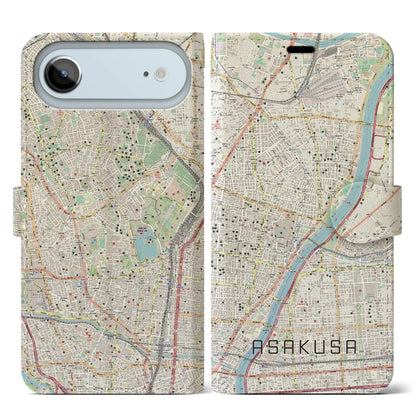 【浅草（東京都）】地図柄iPhoneケース（手帳タイプ）