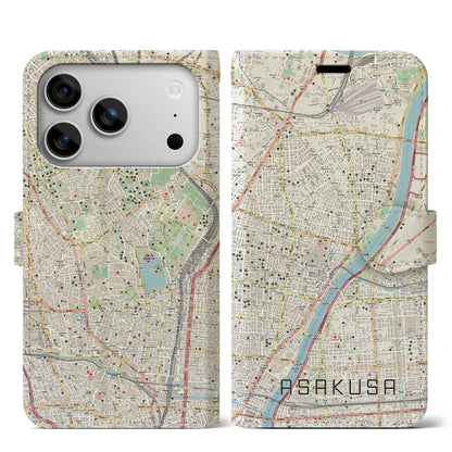 【浅草（東京都）】地図柄iPhoneケース（手帳タイプ）