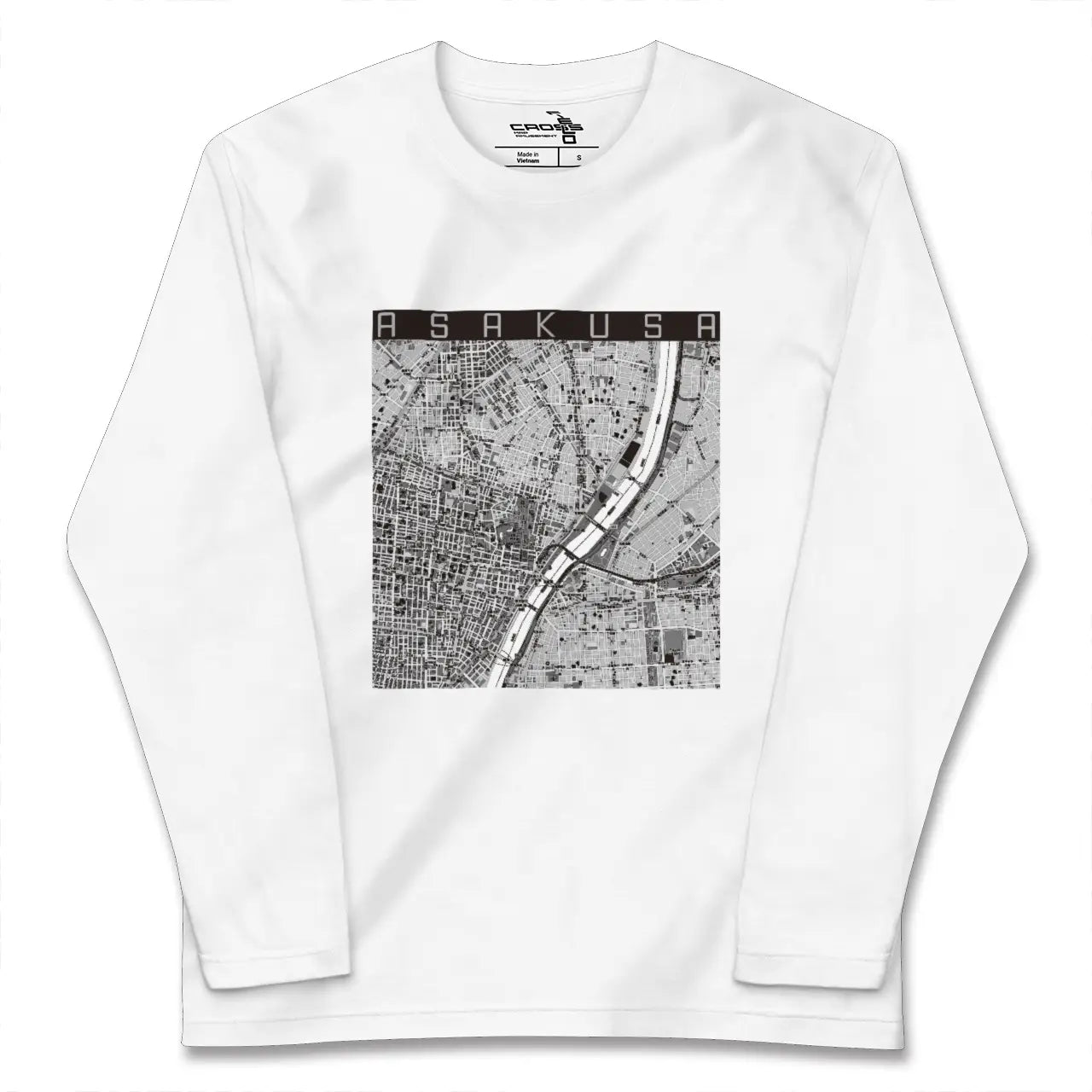 【浅草（東京都）】地図柄ロングスリーブTシャツ