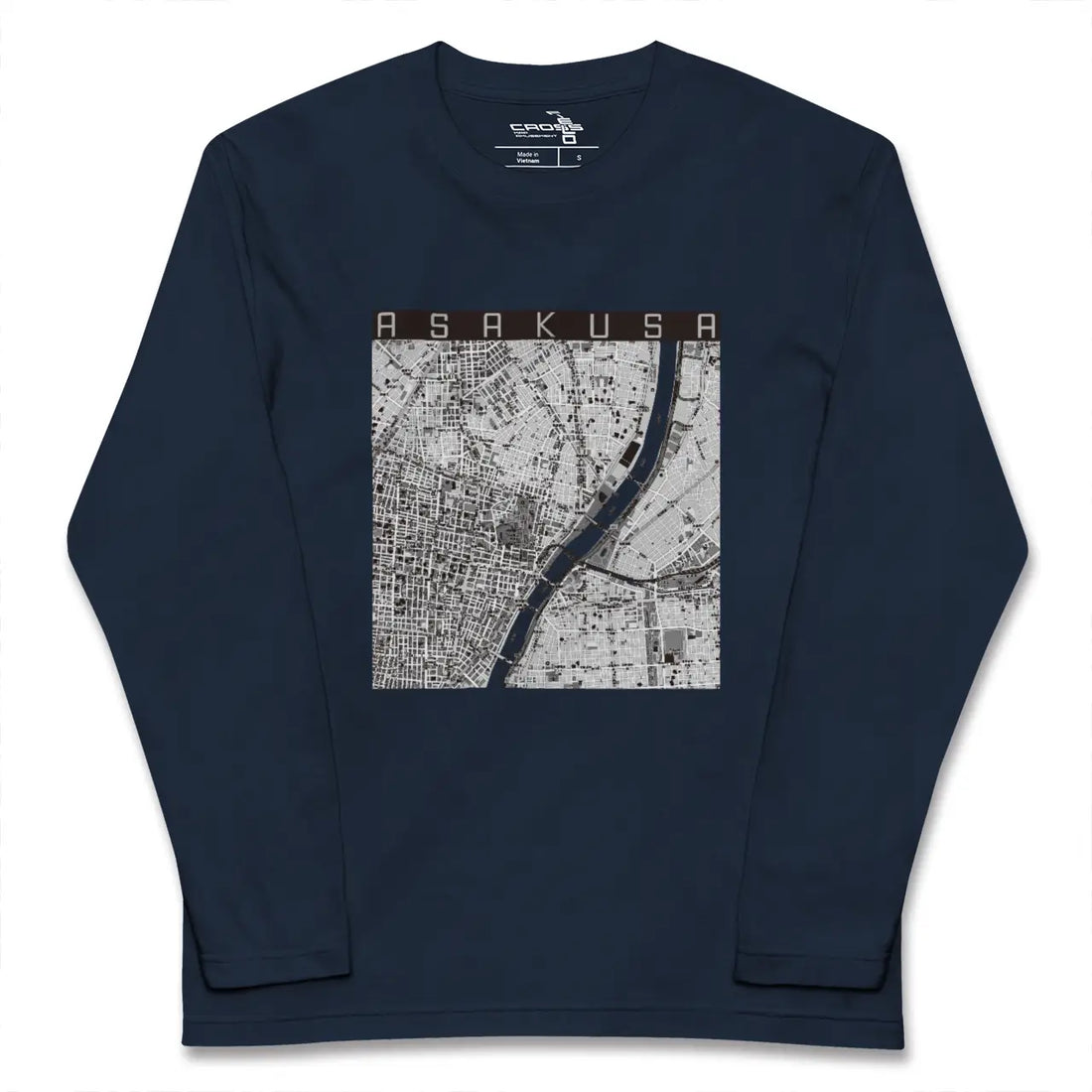 【浅草（東京都）】地図柄ロングスリーブTシャツ