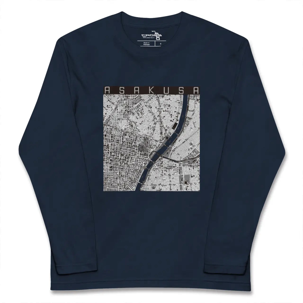 【浅草（東京都）】地図柄ロングスリーブTシャツ