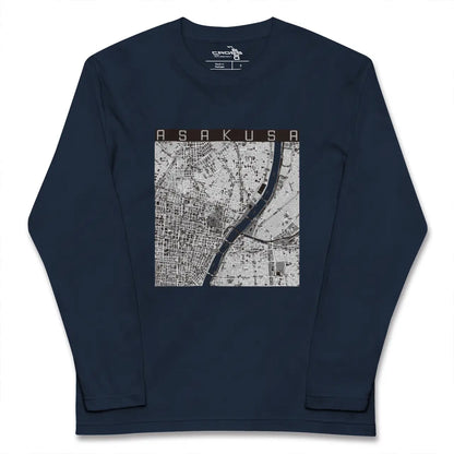 【浅草（東京都）】地図柄ロングスリーブTシャツ