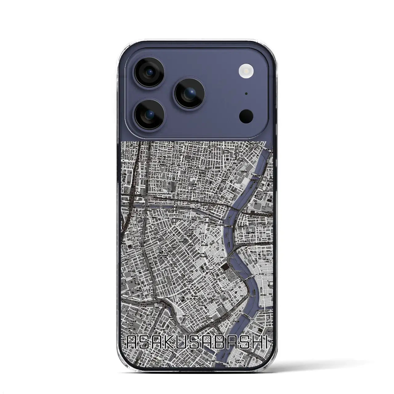 【浅草橋（東京都）】地図柄iPhoneケース（クリアタイプ）