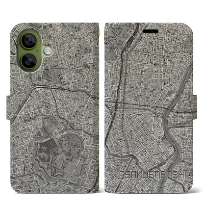 【浅草橋（東京都）】地図柄iPhoneケース（手帳タイプ）