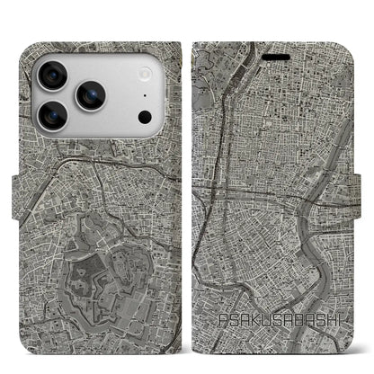 【浅草橋（東京都）】地図柄iPhoneケース（手帳タイプ）