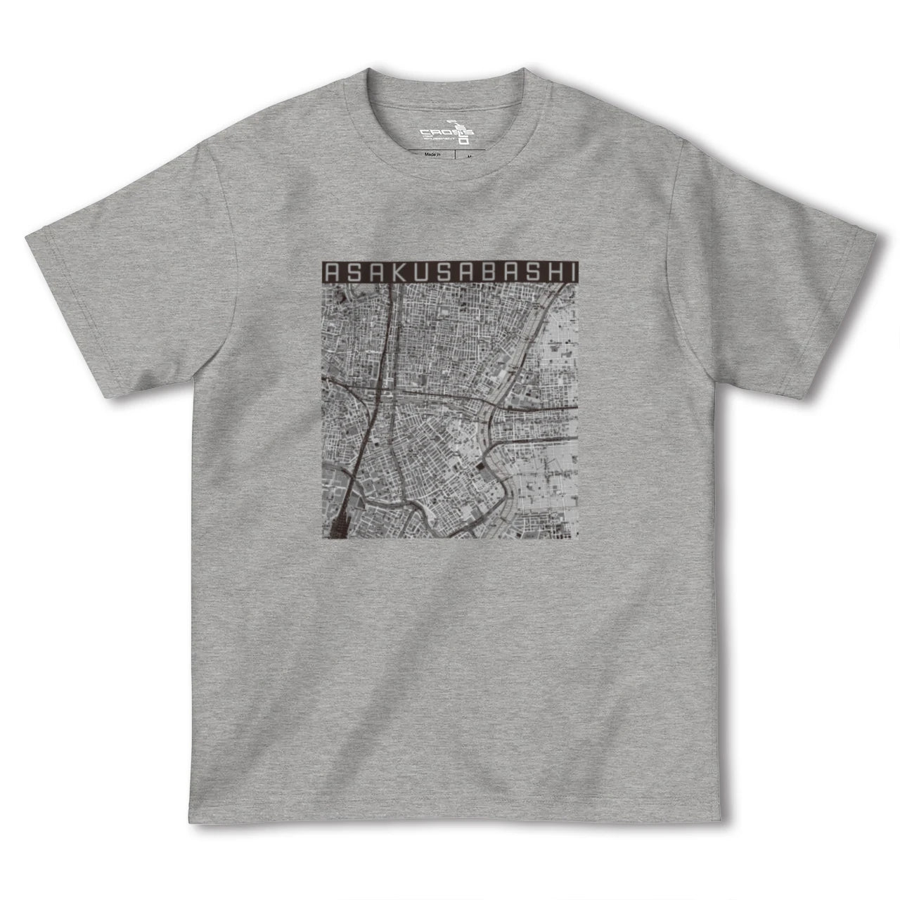 【浅草橋（東京都）】地図柄ヘビーウェイトTシャツ