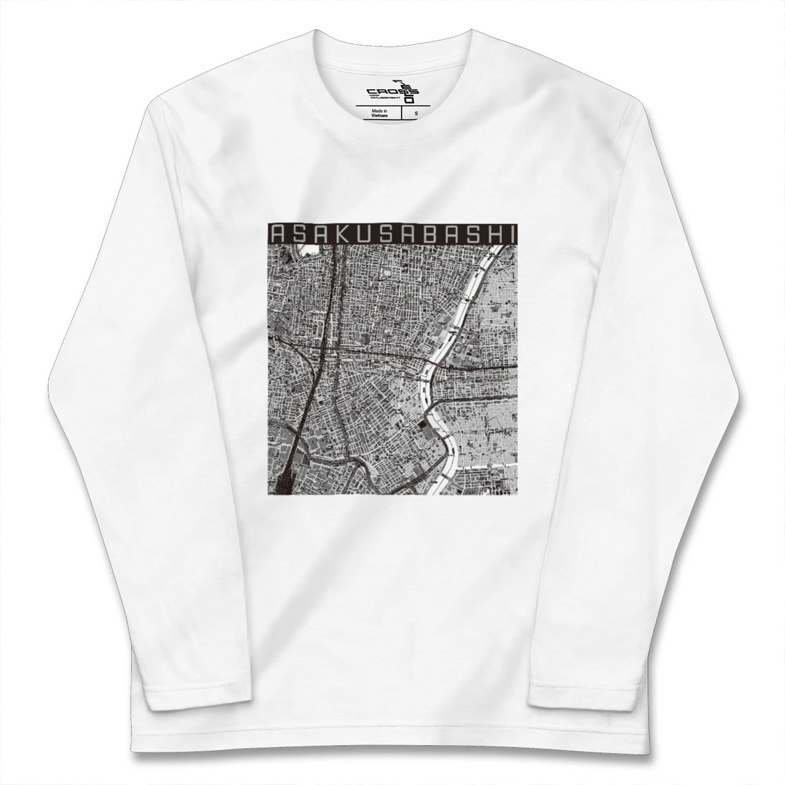 【浅草橋(東京都)】地図柄ロングスリーブTシャツ