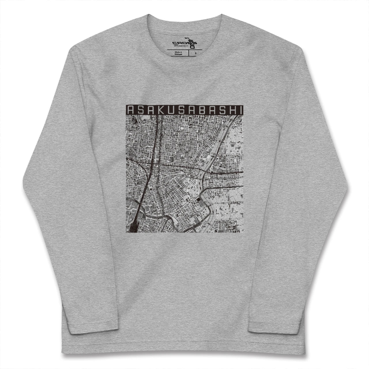 【浅草橋（東京都）】地図柄ロングスリーブTシャツ