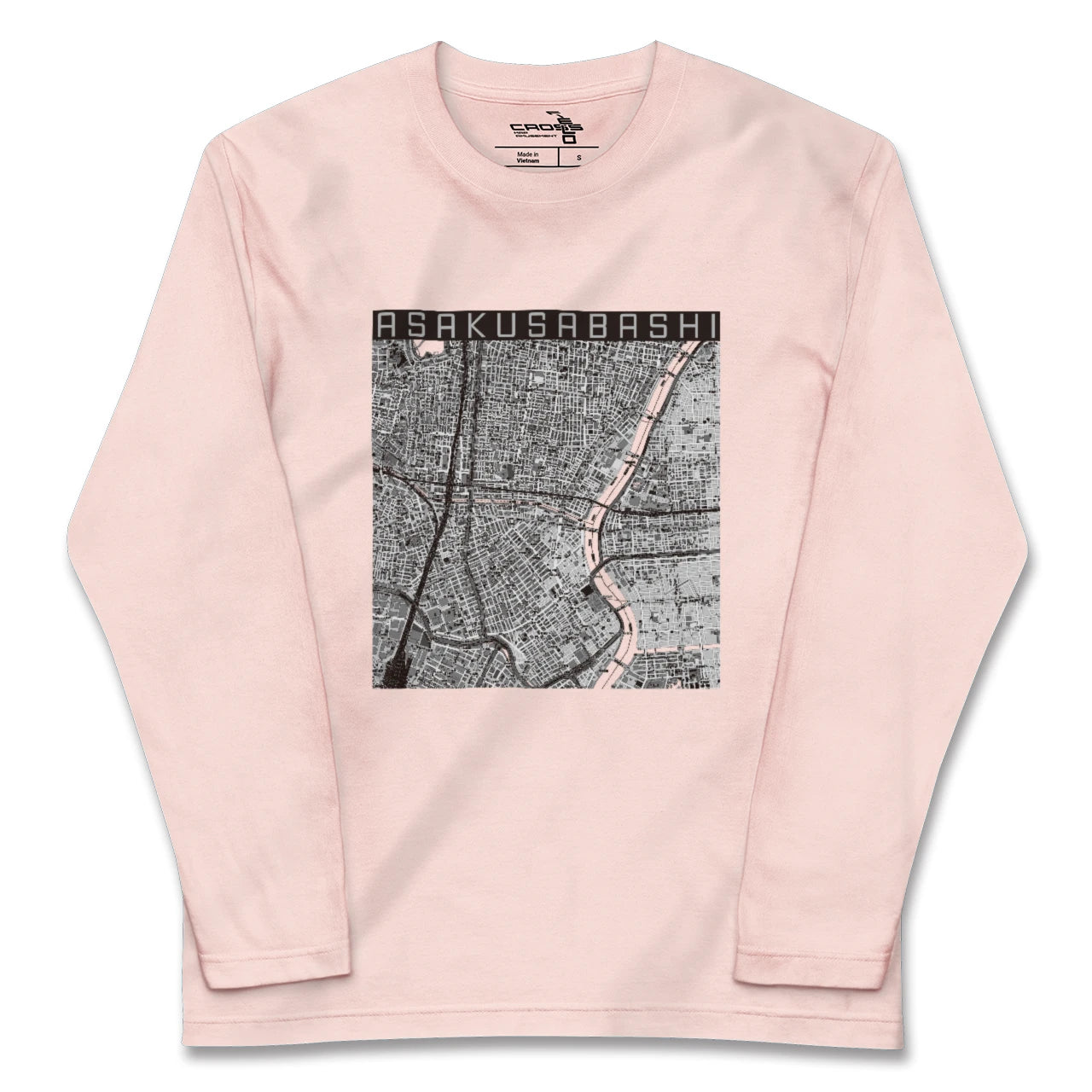 【浅草橋（東京都）】地図柄ロングスリーブTシャツ