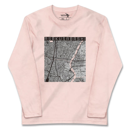 【浅草橋（東京都）】地図柄ロングスリーブTシャツ