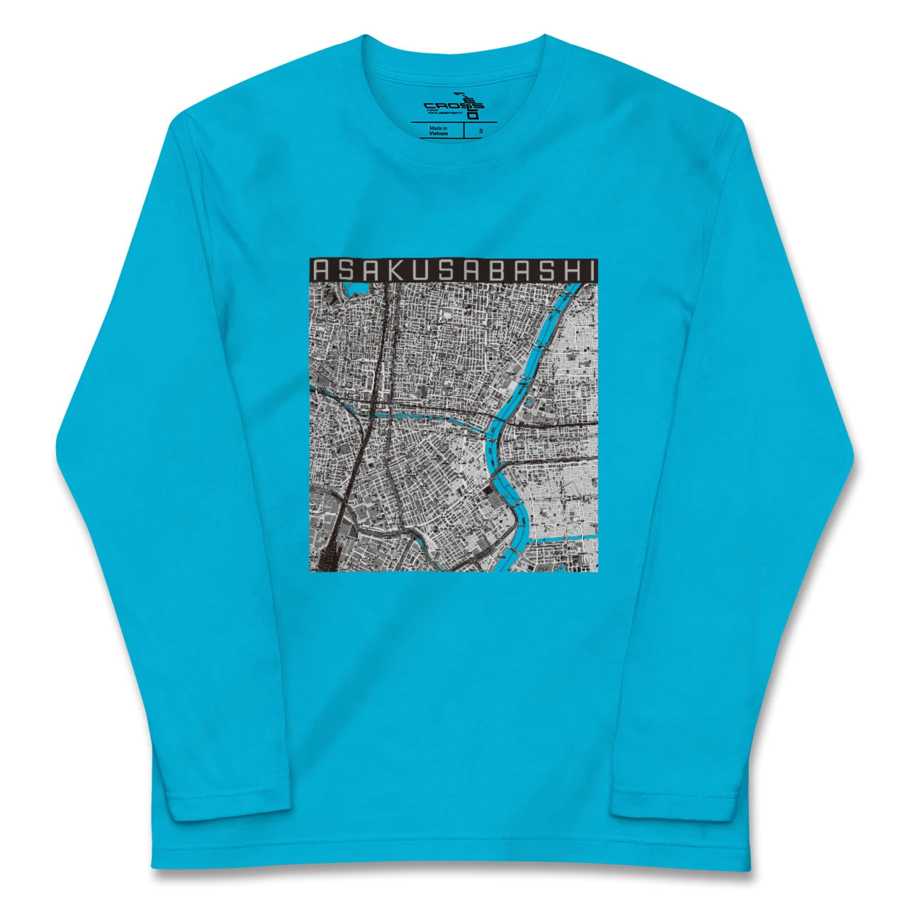 【浅草橋（東京都）】地図柄ロングスリーブTシャツ