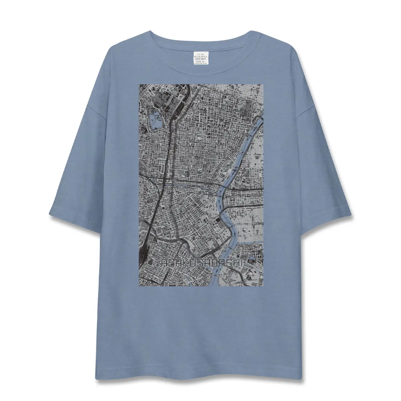【浅草橋（東京都）】地図柄ビッグシルエットTシャツ