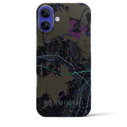 【安佐南（広島県）】地図柄iPhoneケース（バックカバータイプ）