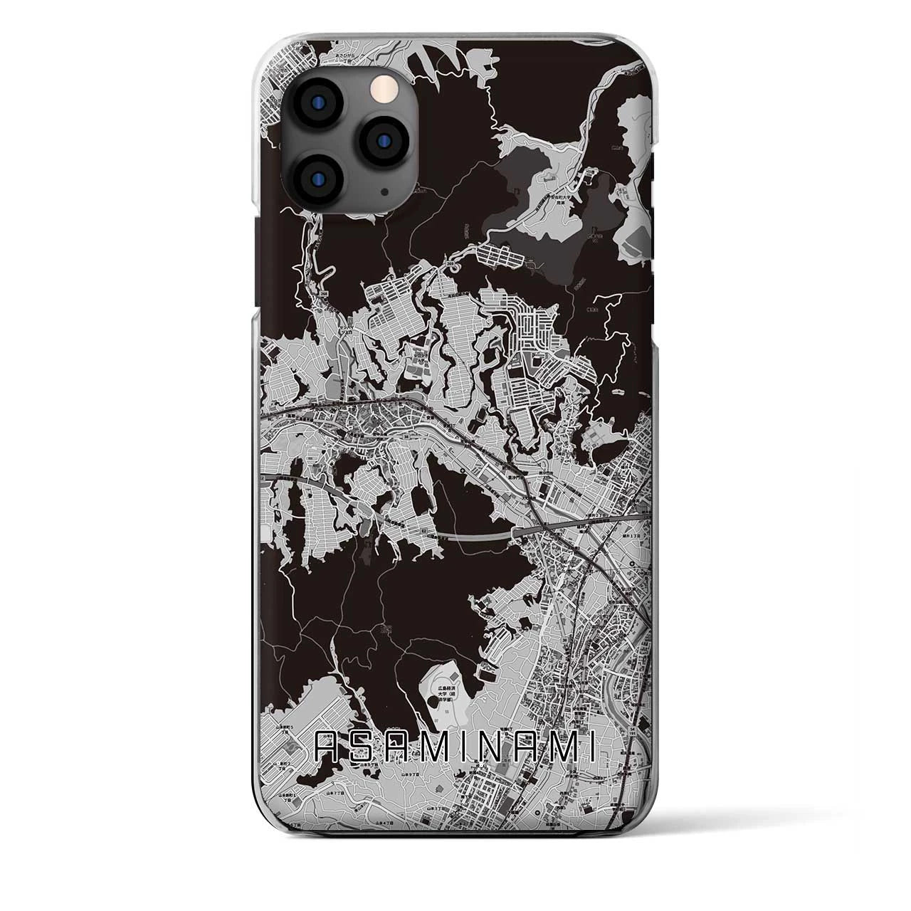 【安佐南（広島県）】地図柄iPhoneケース（クリアタイプ）