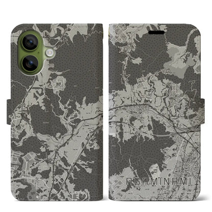 【安佐南（広島県）】地図柄iPhoneケース（手帳タイプ）