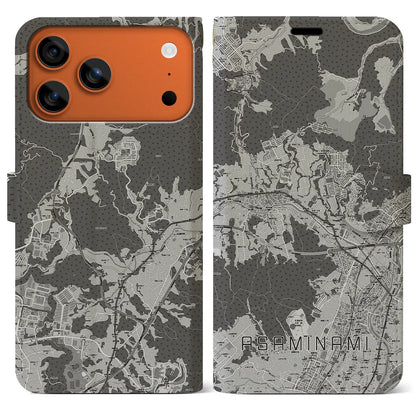 【安佐南（広島県）】地図柄iPhoneケース（手帳タイプ）