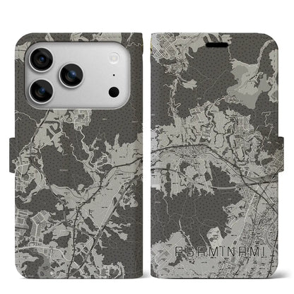 【安佐南（広島県）】地図柄iPhoneケース（手帳タイプ）