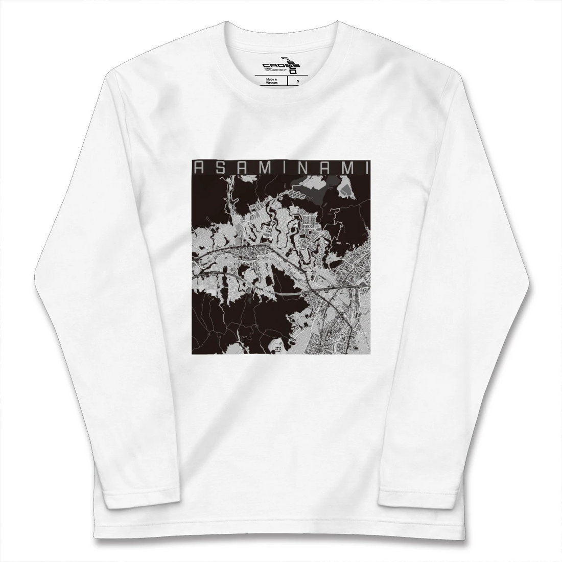 【安佐南(広島県)】地図柄ロングスリーブTシャツ