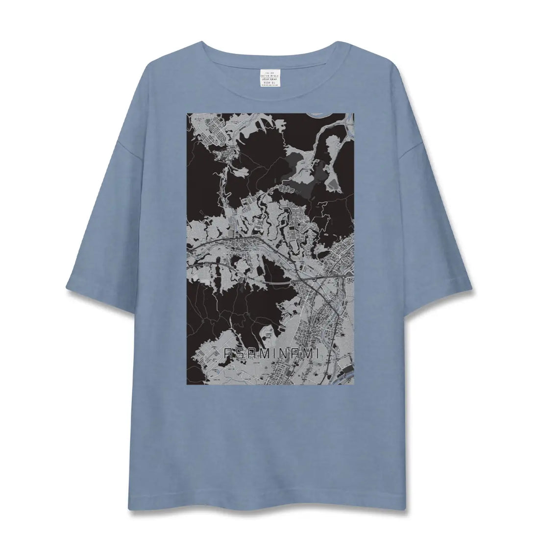 【安佐南（広島県）】地図柄ビッグシルエットTシャツ