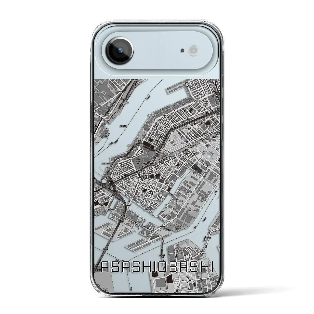 【朝潮橋（大阪府）】地図柄iPhoneケース（クリアタイプ）