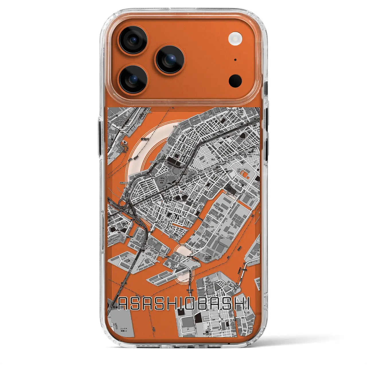 【朝潮橋（大阪府）】地図柄iPhoneケース（MagSafeタイプ）