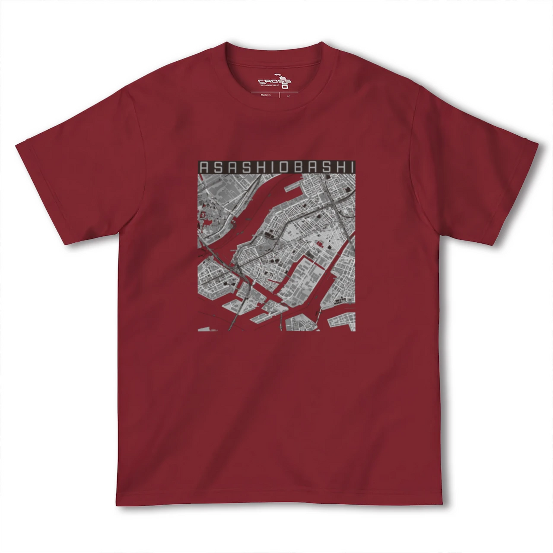 【朝潮橋(大阪府)】地図柄ヘビーウェイトTシャツ
